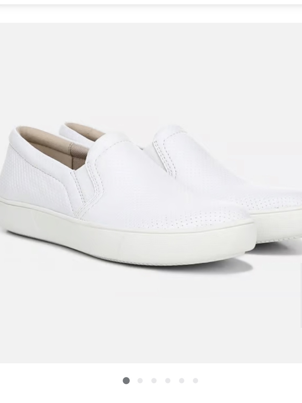 Naturalizer Marianne slip on sneaker, white leather, size 10